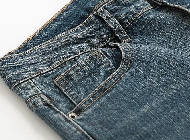 Trendy Tapered Denim Pants With Distressed Design