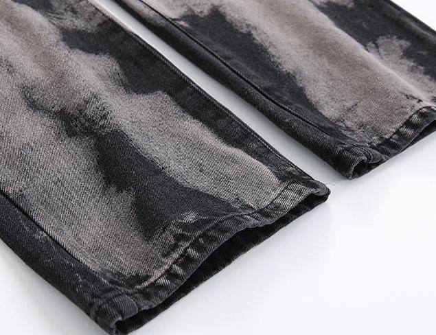 Trendy Tiedye Washed Denim Pants