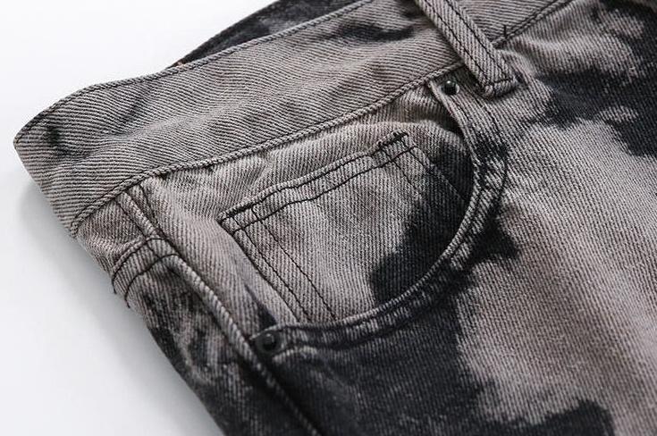 Trendy Tiedye Washed Denim Pants