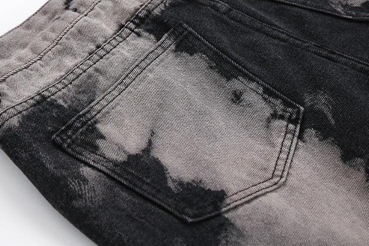 Trendy Tiedye Washed Denim Pants