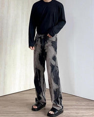Trendy Tiedye Washed Denim Pants