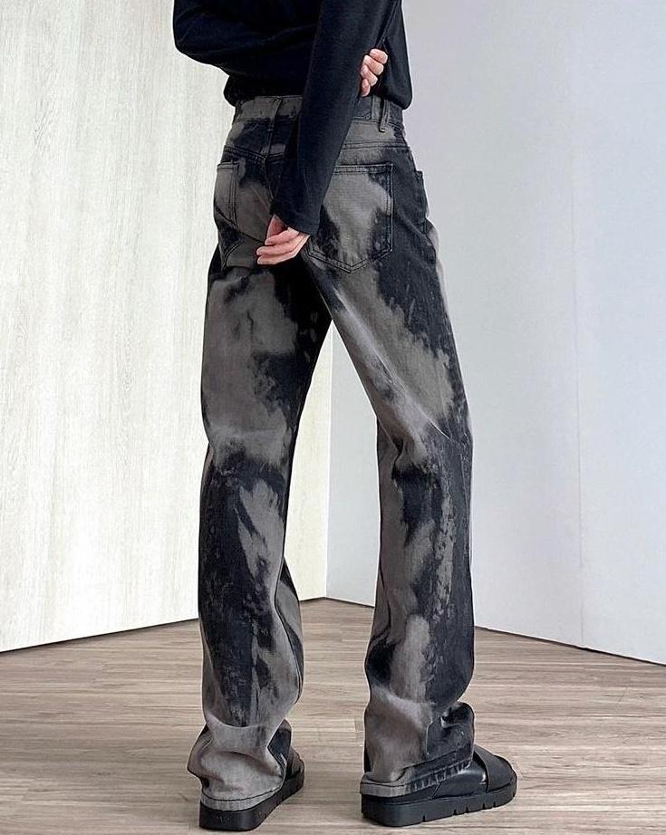 Trendy Tiedye Washed Denim Pants