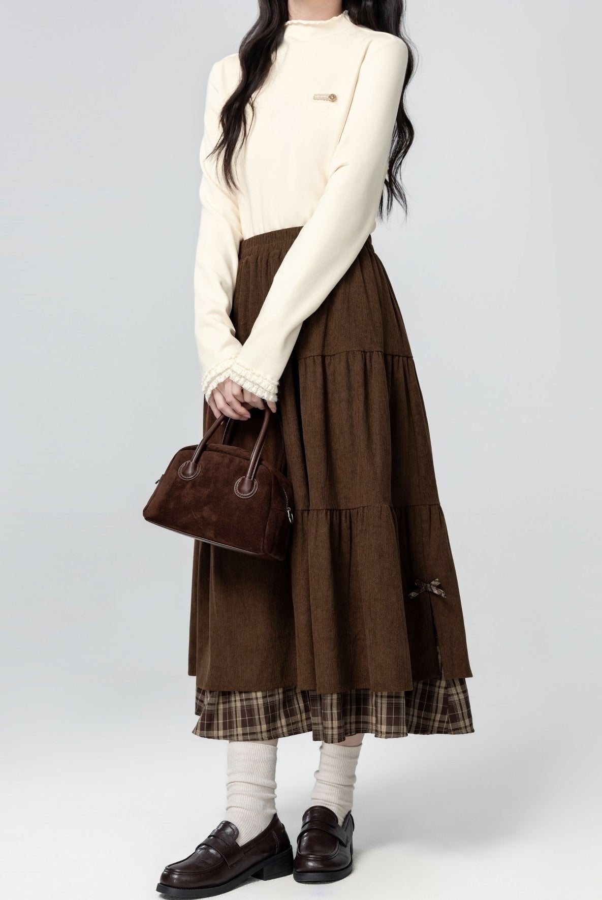 Turtleneck Poncho Cable Knit Sweater Top