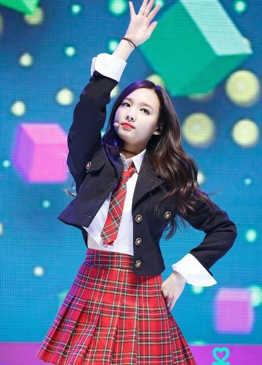 Red Plaid Pleated School Girl Skirt