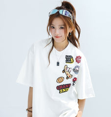 Unique Print Cooling Sun Protection Short Sleeve Top