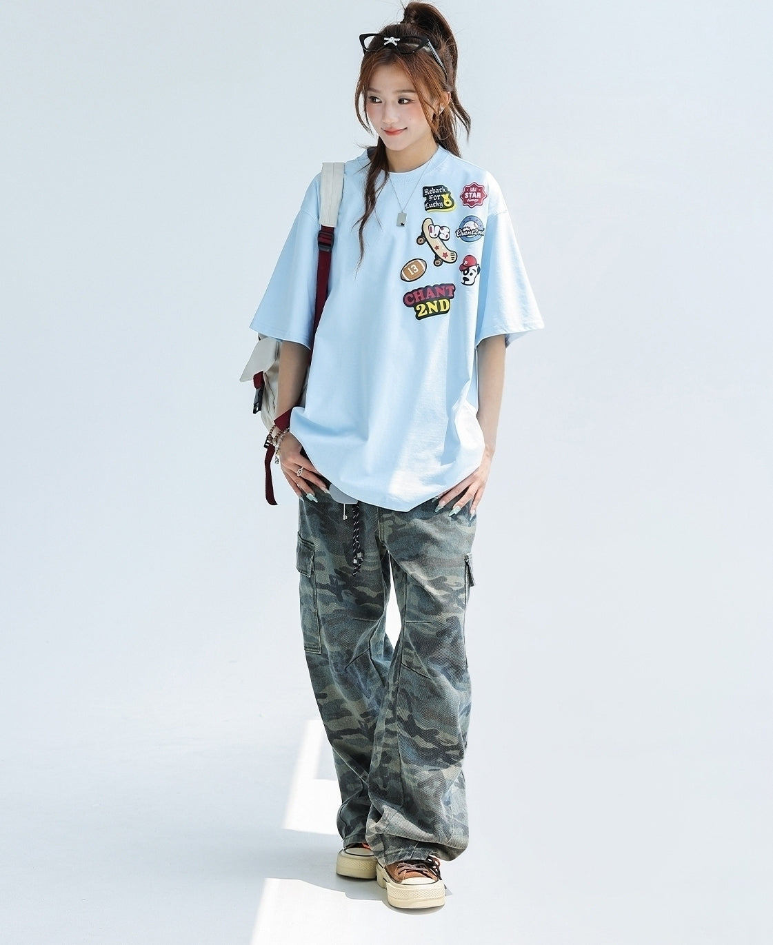 Unique Print Cooling Sun Protection Short Sleeve Top