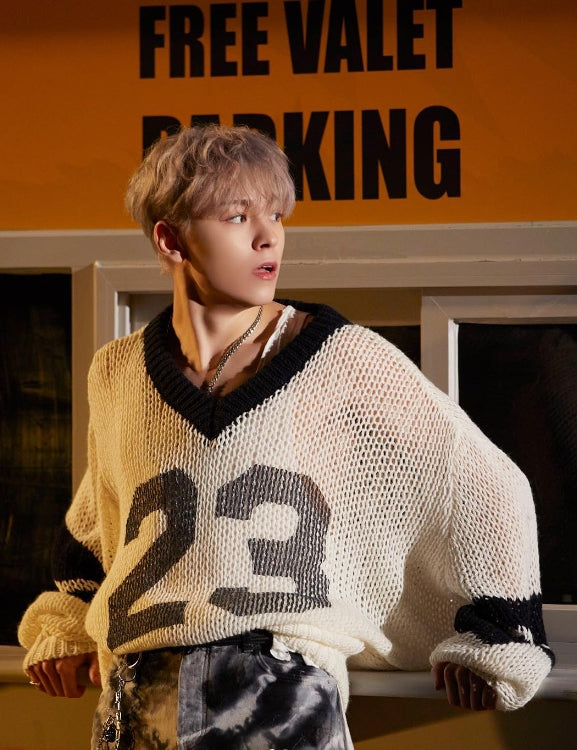 White See-Through Knitted Sweater
