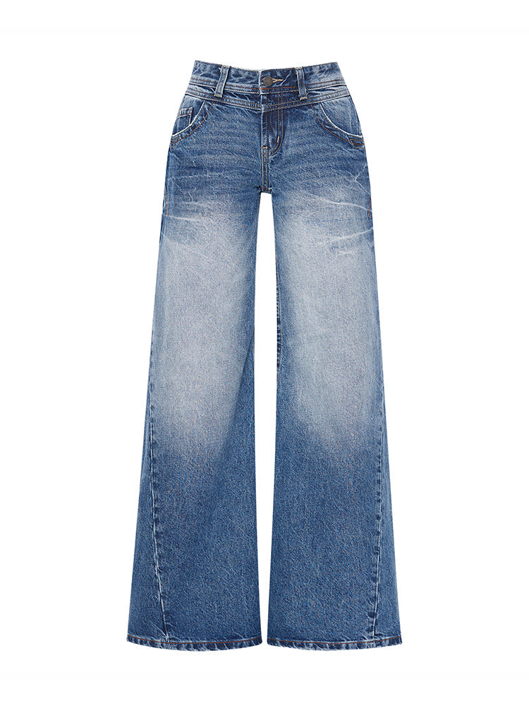 Vintage Blue Low-Waisted Jeans