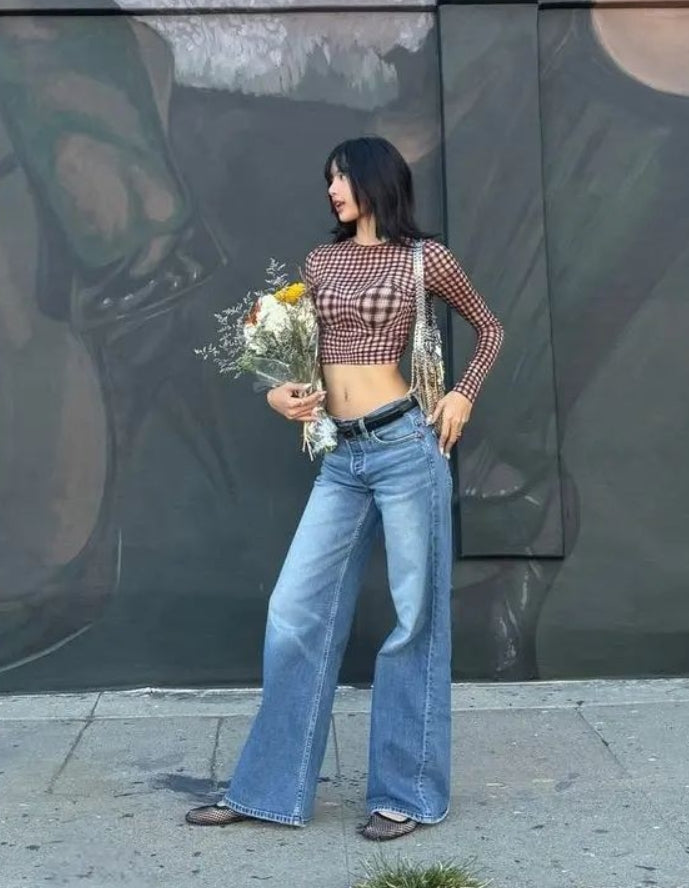 Vintage Blue Low-Waisted Jeans
