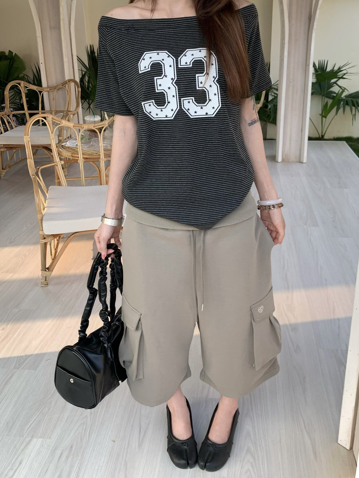 Vintage Casual Wide Leg Capri Pants