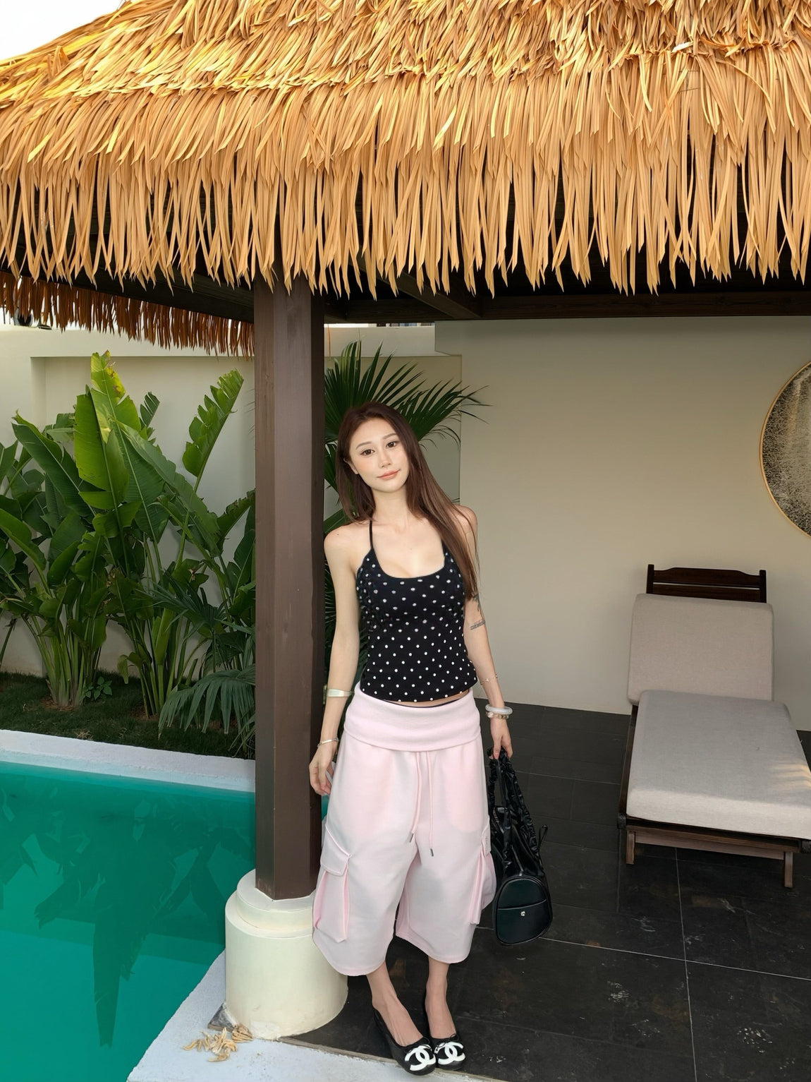 Vintage Casual Wide Leg Capri Pants
