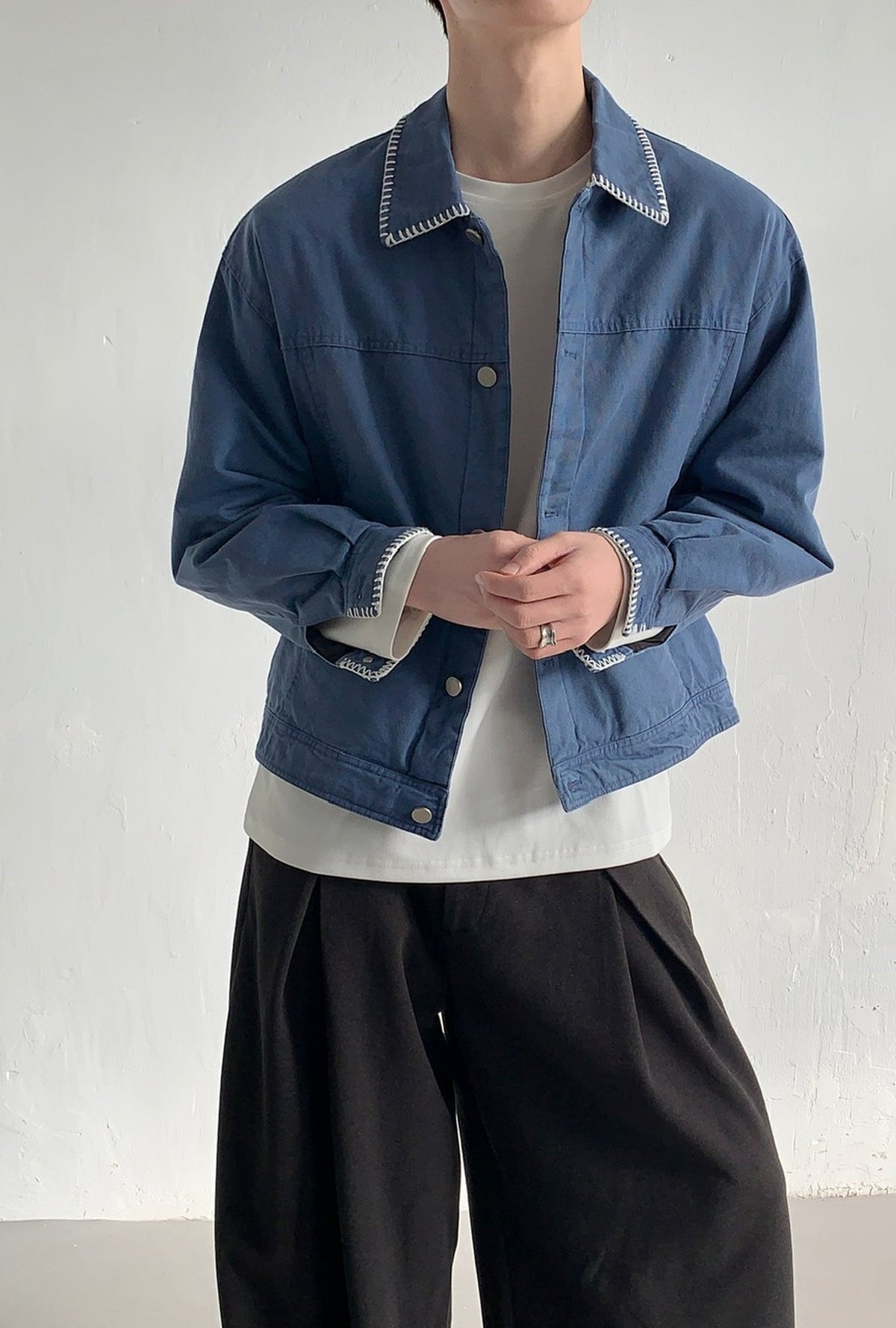 Vintage Collar Denim Work Jacket