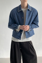 Vintage Collar Denim Work Jacket