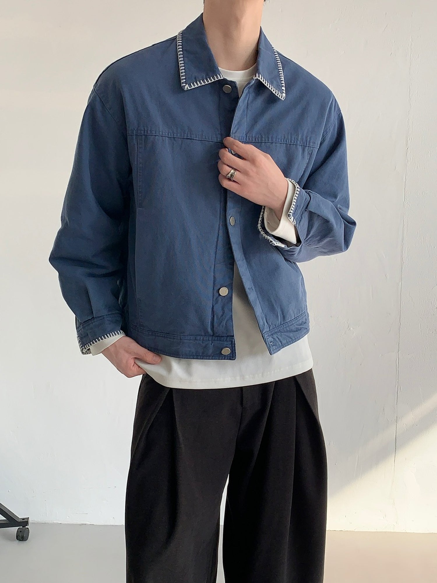Vintage Collar Denim Work Jacket