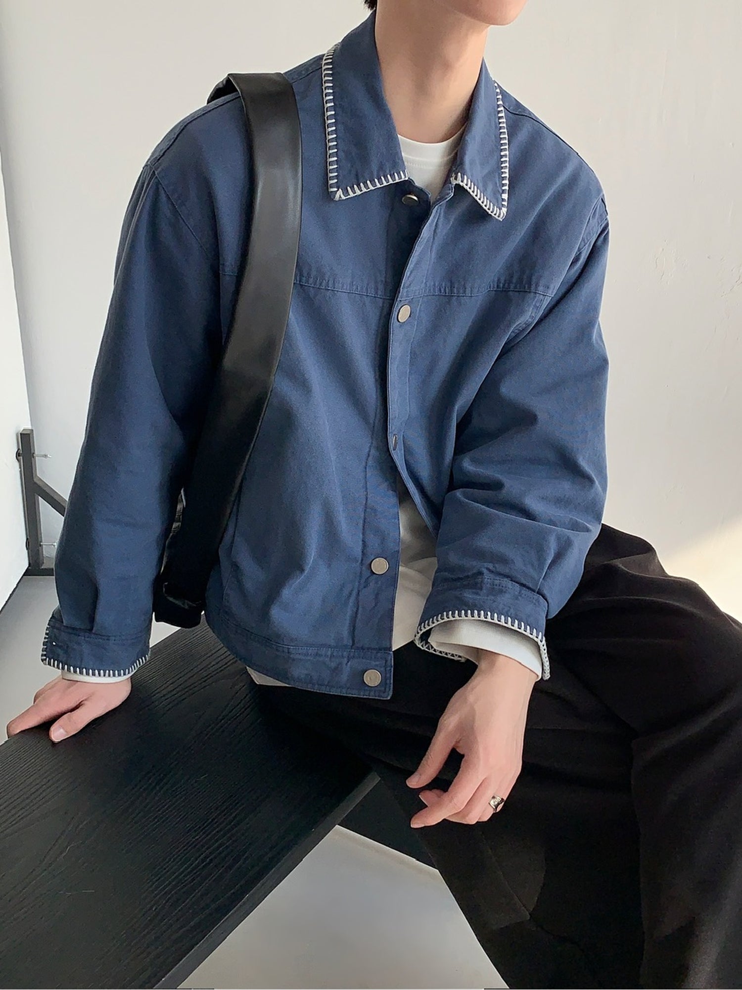 Vintage Collar Denim Work Jacket