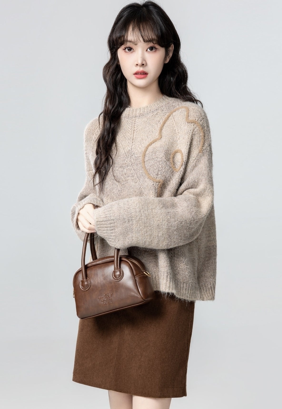 Vintage Crewneck Sweater Warm Knit Pullover