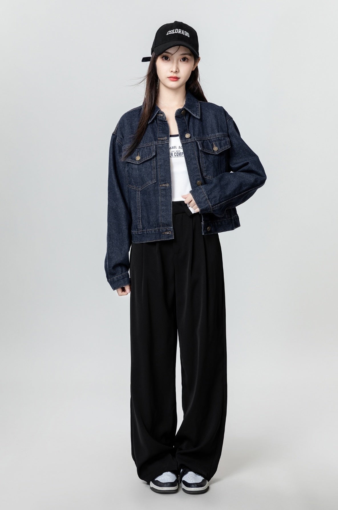 Vintage Deep Blue Denim Jacket