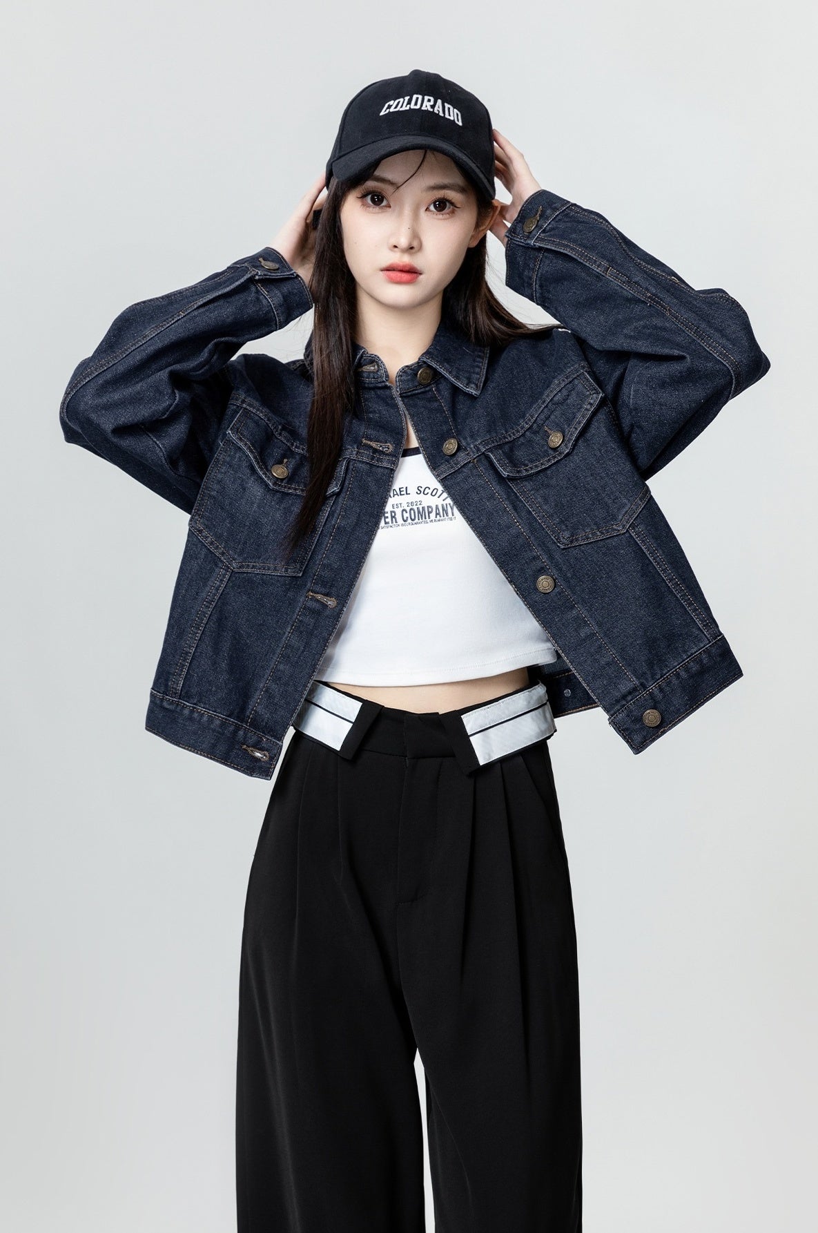 Vintage Deep Blue Denim Jacket