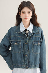 Vintage Denim Jacket Casual Chic Design