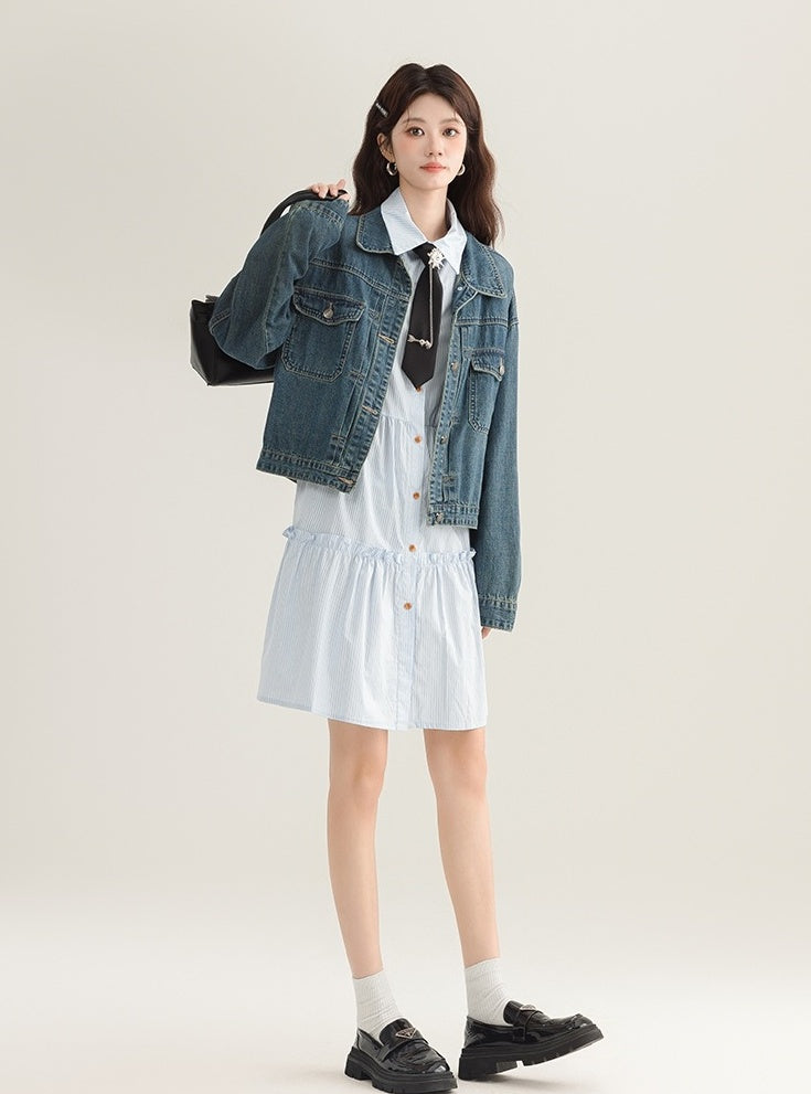 Vintage Denim Jacket Casual Chic Design
