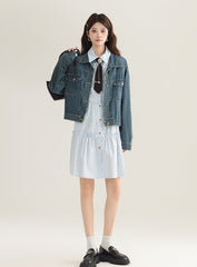 Vintage Denim Jacket Casual Chic Design