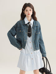 Vintage Denim Jacket Casual Chic Design
