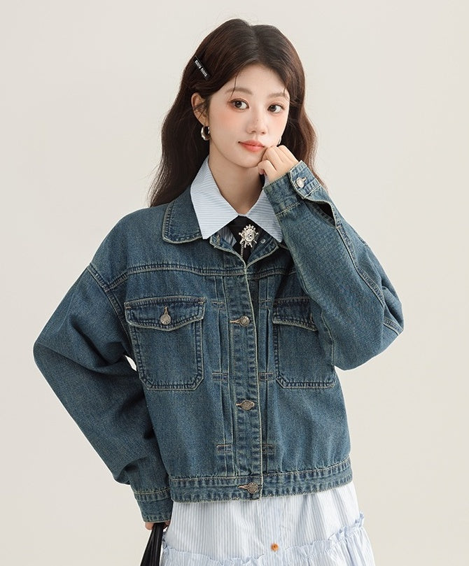 Vintage Denim Jacket Casual Chic Design