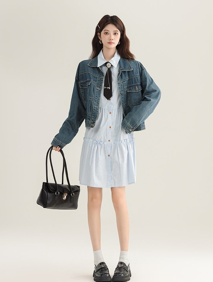 Vintage Denim Jacket Casual Chic Design