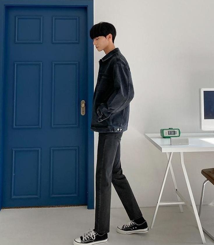 Vintage Denim Jacket Korean Style Casual Outerwear