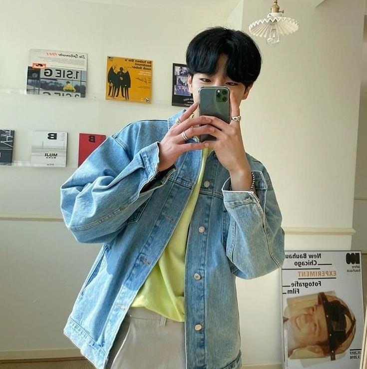 Vintage Denim Jacket Korean Style Casual Outerwear
