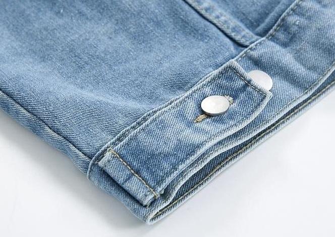 Vintage Denim Jacket Korean Style Casual Outerwear