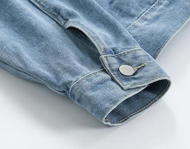 Vintage Denim Jacket Korean Style Casual Outerwear