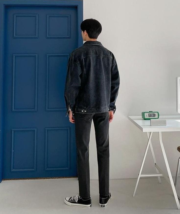 Vintage Denim Jacket Korean Style Casual Outerwear