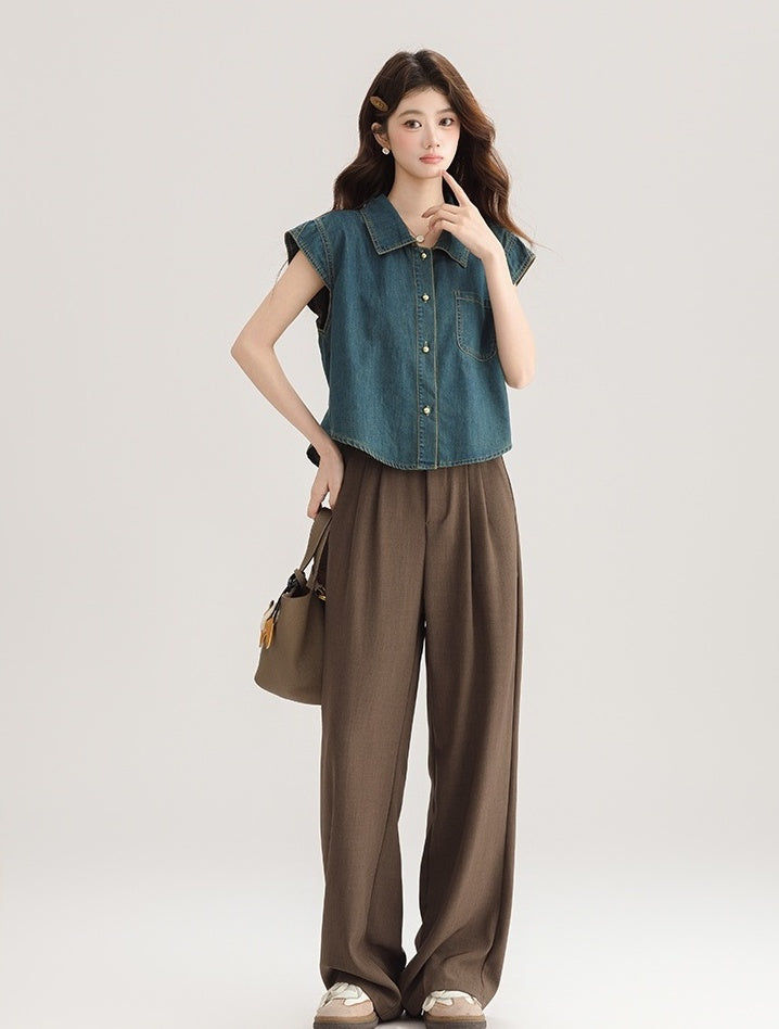Vintage Denim Sleeveless Top