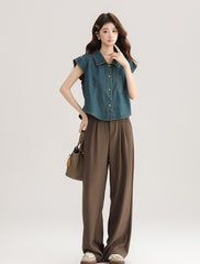Vintage Denim Sleeveless Top