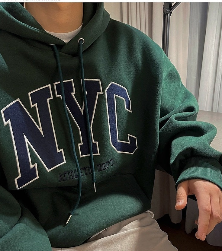 Vintage Embroidered Hoodie Pullover