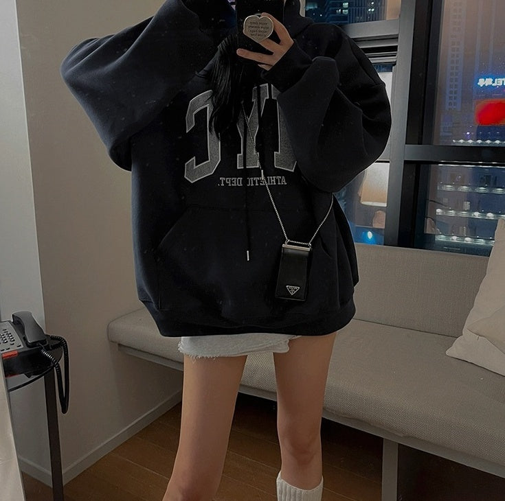 Vintage Embroidered Hoodie Pullover