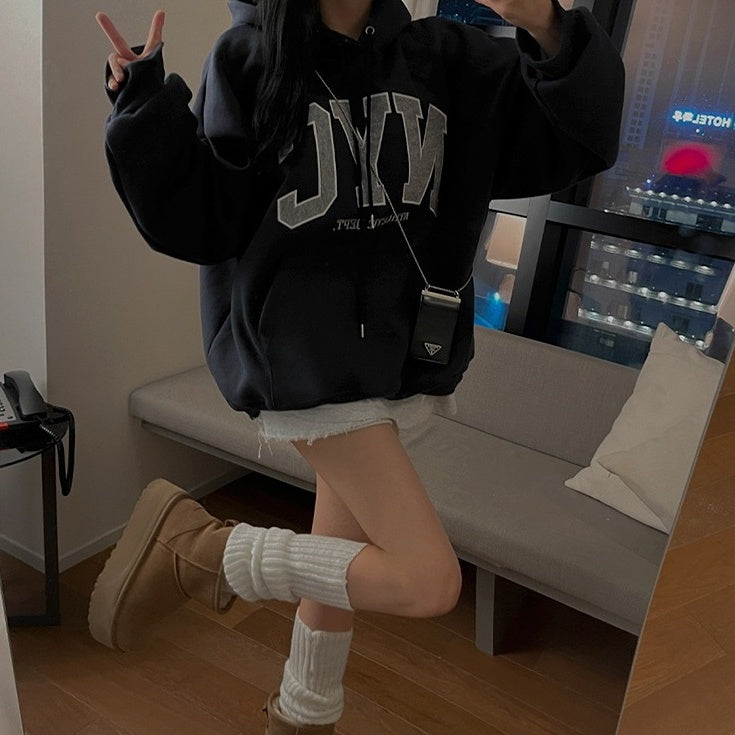 Vintage Embroidered Hoodie Pullover