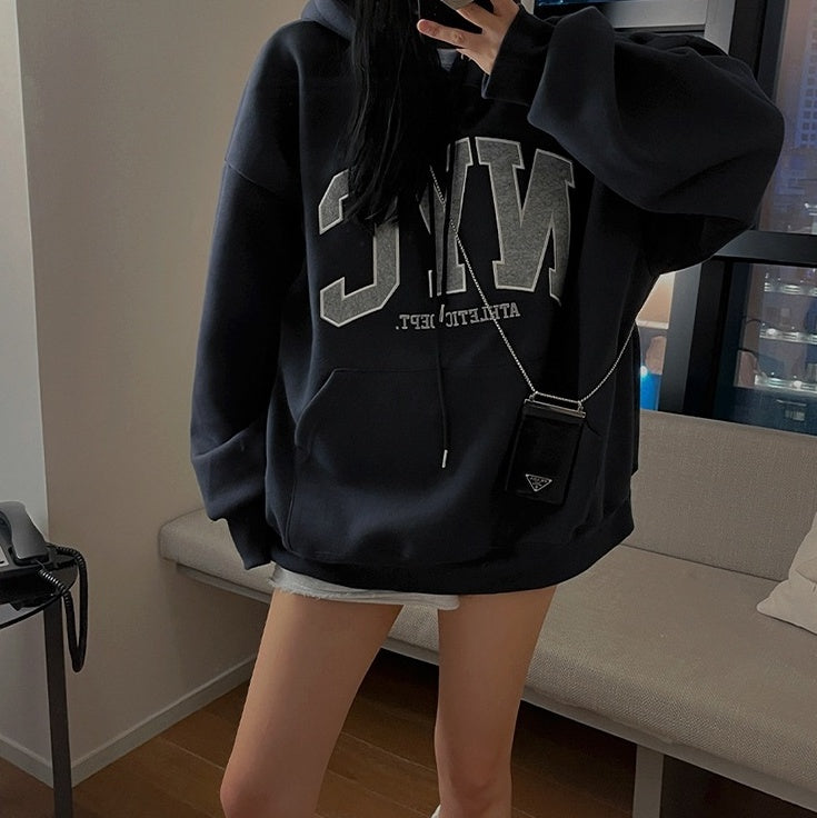 Vintage Embroidered Hoodie Pullover