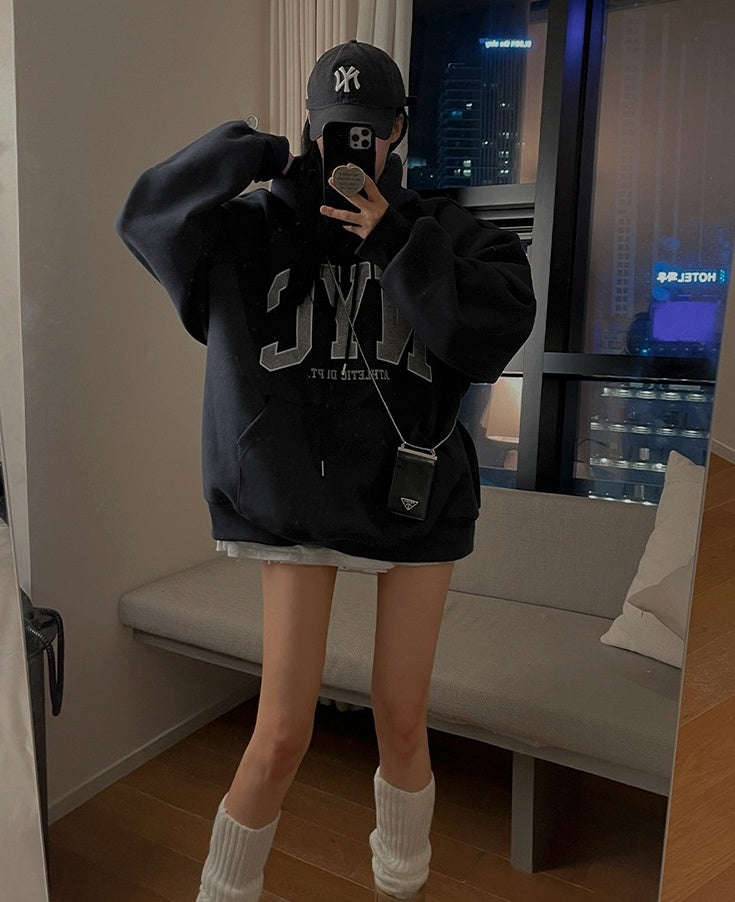 Vintage Embroidered Hoodie Pullover
