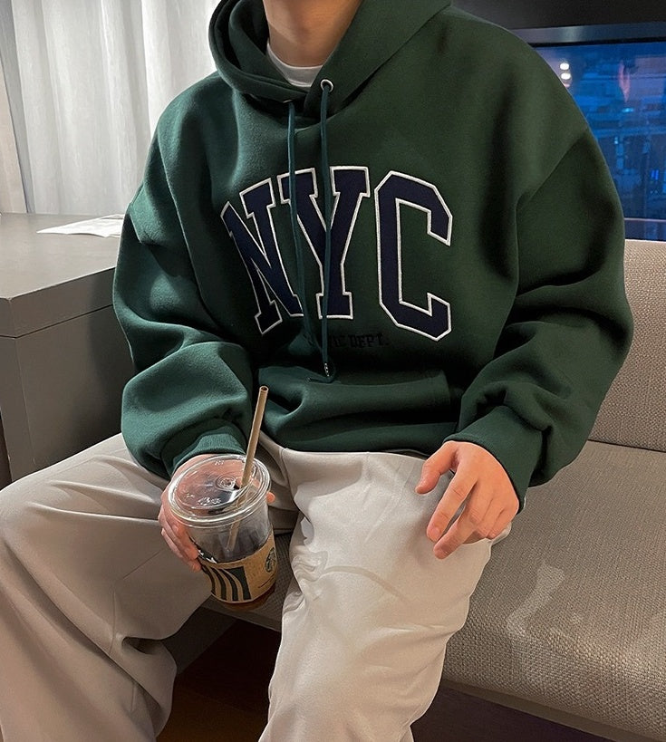 Vintage Embroidered Hoodie Pullover