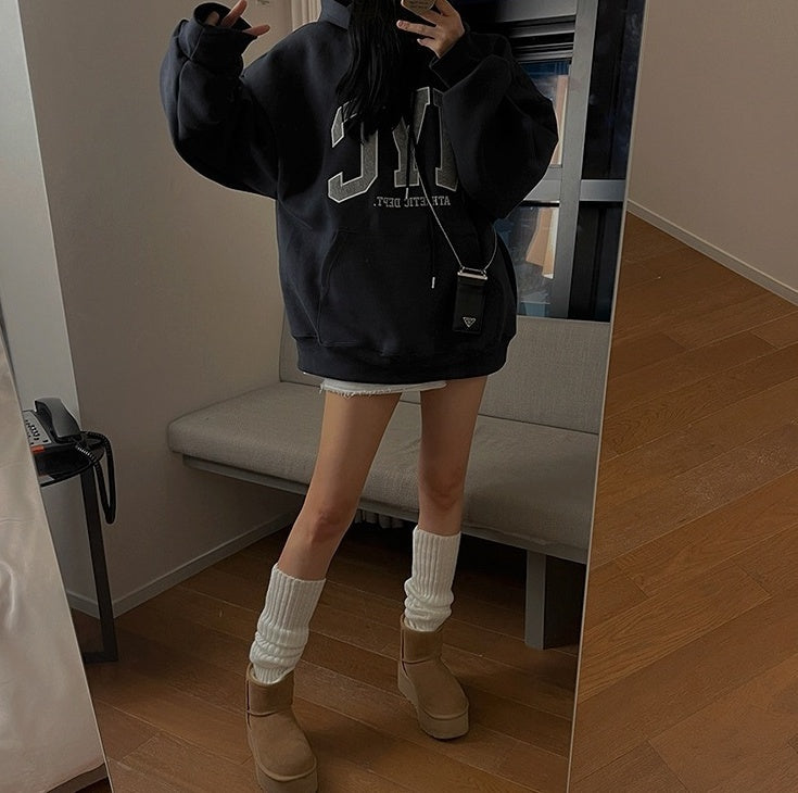 Vintage Embroidered Hoodie Pullover