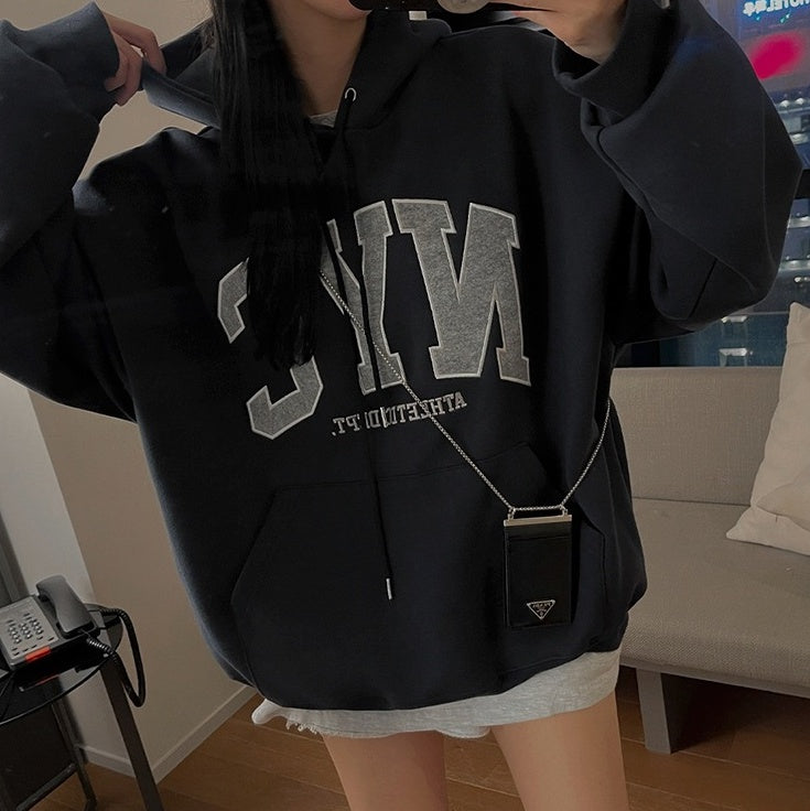 Vintage Embroidered Hoodie Pullover