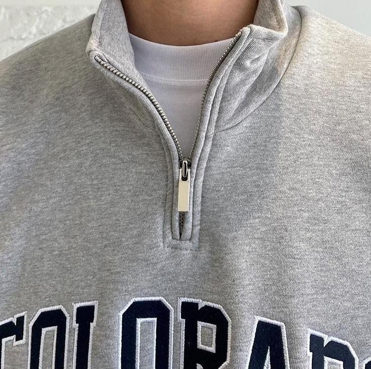 Vintage Embroidered Lettering Sweatshirt