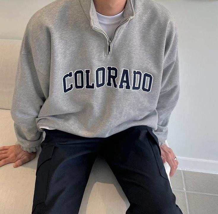 Vintage Embroidered Lettering Sweatshirt