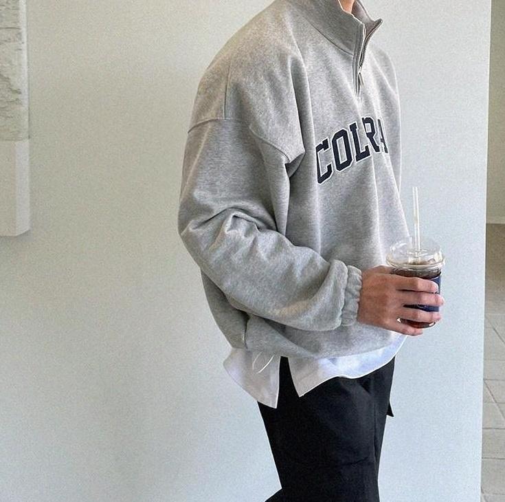 Vintage Embroidered Lettering Sweatshirt