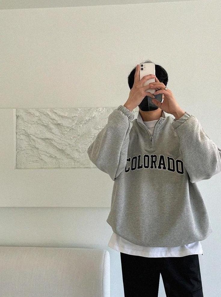 Vintage Embroidered Lettering Sweatshirt