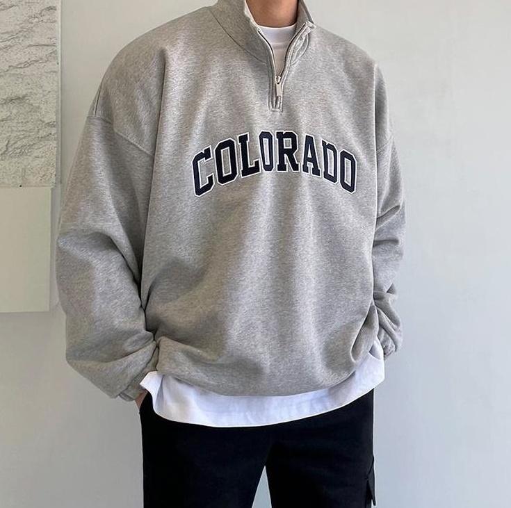 Vintage Embroidered Lettering Sweatshirt