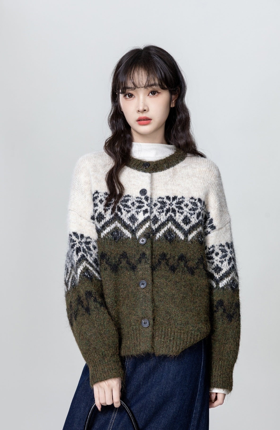 Vintage Fair Isle Knit Cardigan Sweater