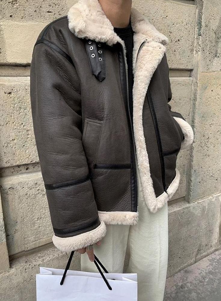 Vintage Faux Fur Lined Jacket